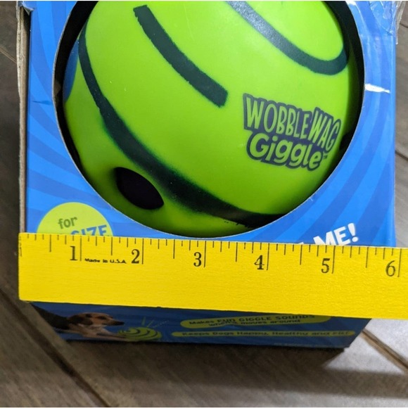 New Wobble Wag Giggle Dog Toy as seen on tv GREEN INDOOR OUTDOOR BALL - Picture 7 of 9